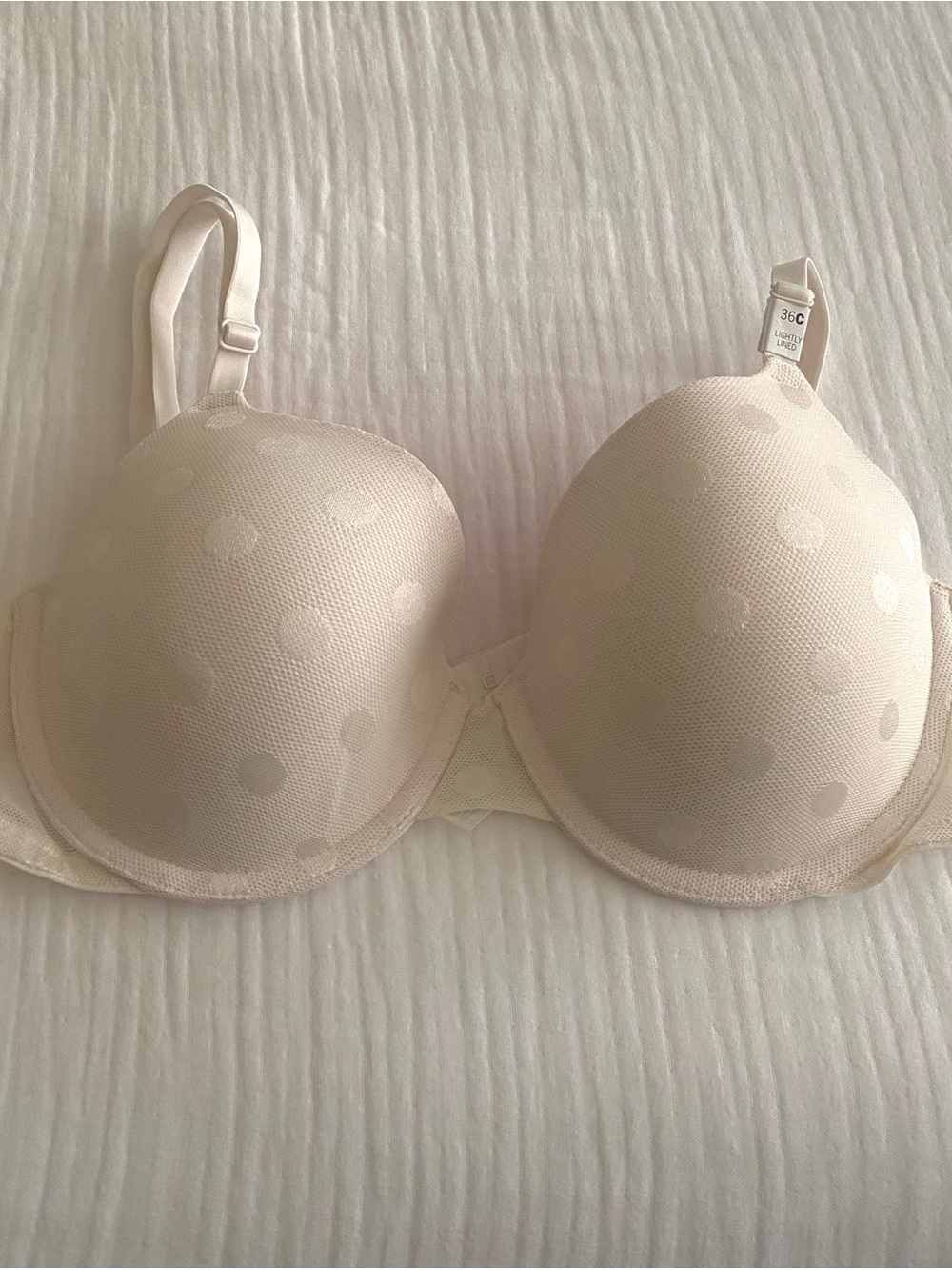 PINK Victoria's Secret Lightly Lined Polka Dot T-Shirt Bra NEW